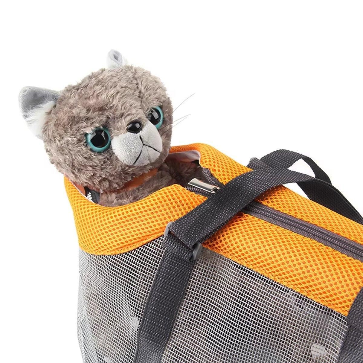 Mesh Dogs Carrying Bag Large Capacity Breathable Outdoor Travel Pet Carrier Bag