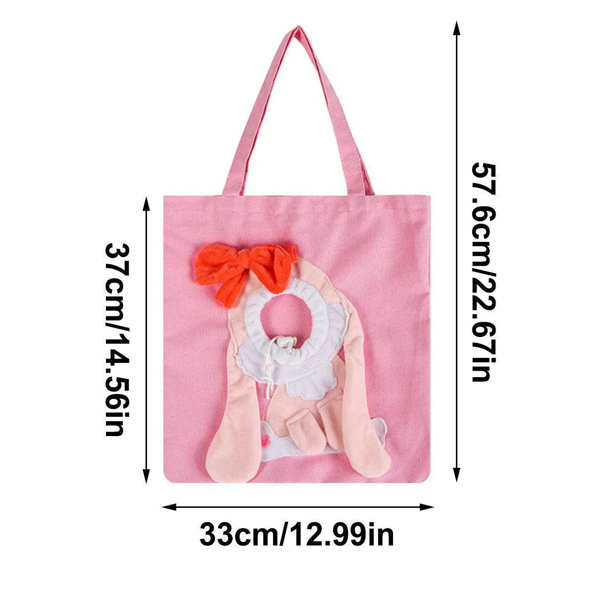 Portable One Shoulder Cat Dog Canvas Bag Breathable Pet Carrier for Travel - Pink