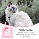 Portable One Shoulder Cat Dog Canvas Bag Breathable Pet Carrier for Travel - Pink