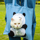 Portable One Shoulder Cat Dog Canvas Bag Breathable Pet Carrier for Travel - Pink