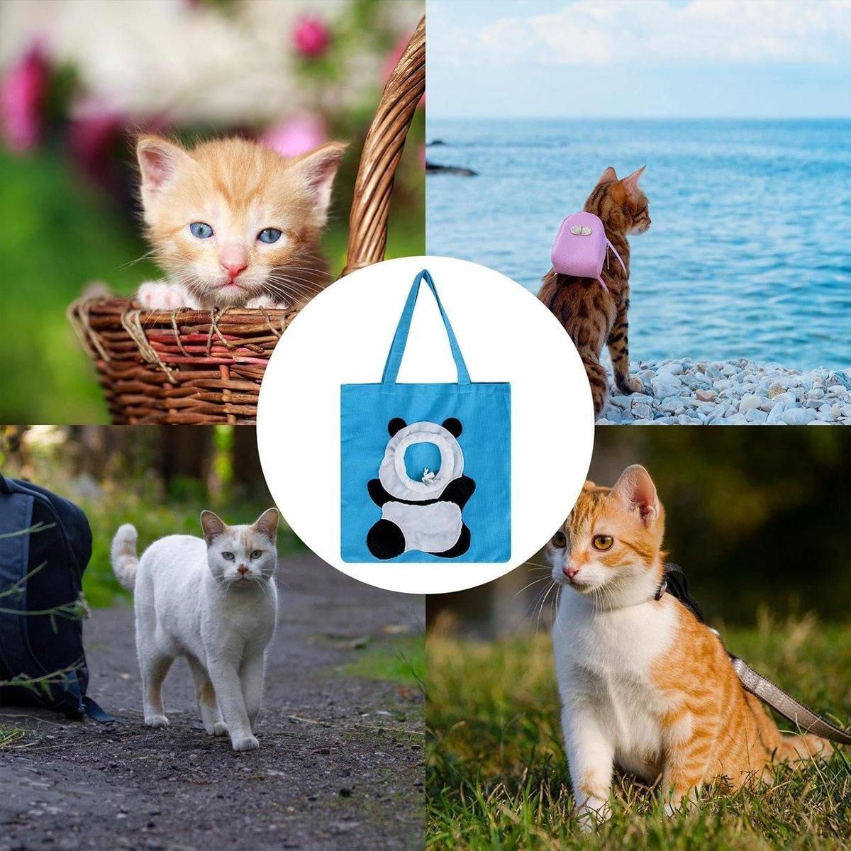 Portable One Shoulder Cat Dog Canvas Bag Breathable Pet Carrier for Travel - Pink