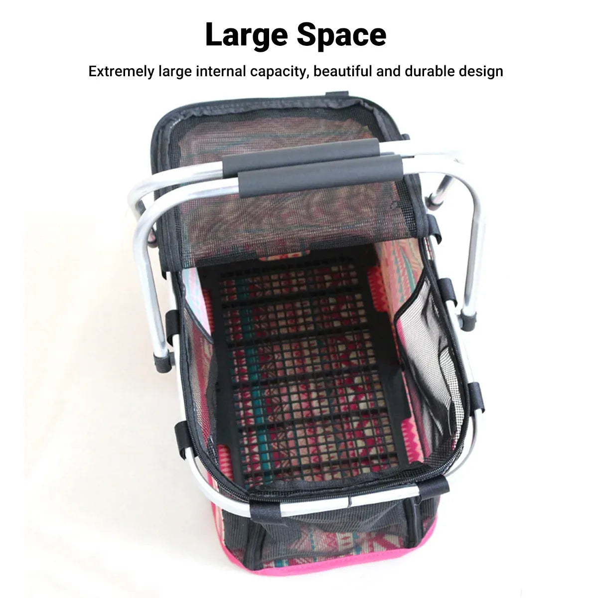 Pet Outdoor Carrying Baskets Portable Cat Dog Travel Bags Pet Carrier Breathable - Red