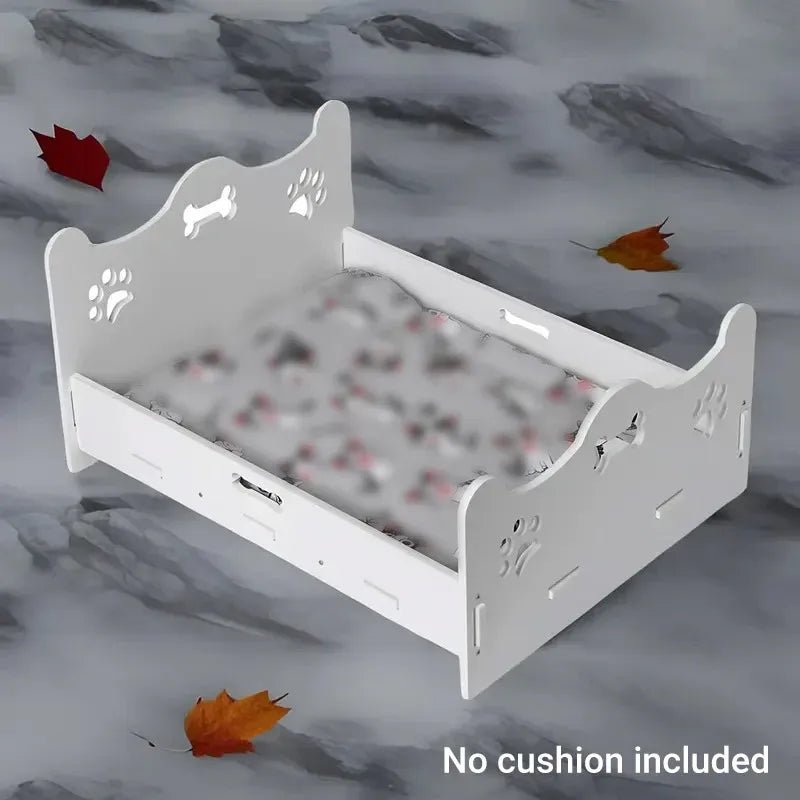Wooden Cat Bed White Wooden Cat Bed Pet Cat and Dog Bed Comfortable Durable