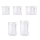 Wide Mouth Plastic Food Bottles 50pcs Transparent Sealed Storage Tanks Container - 8.5cm x 20cm