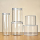 Wide Mouth Plastic Food Bottles 50pcs Transparent Sealed Storage Tanks Container - 8.5cm x 20cm