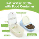 Pet Travel Water Food Cup for Dog Walking Leakproof Portable Lightweight Outdoor - Blue