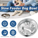 Large Capacity Stainless Steel Pet Slow Feeder Bowl Non-Slip Anti-Spill Durable