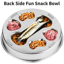 Large Capacity Stainless Steel Pet Slow Feeder Bowl Non-Slip Anti-Spill Durable