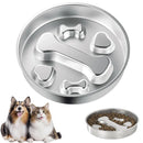 Large Capacity Stainless Steel Pet Slow Feeder Bowl Non-Slip Anti-Spill Durable