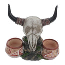 Bull Head Reptile Water Bowl Resin Reptile Dish Decor