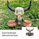 Bull Head Reptile Water Bowl Resin Reptile Dish Decor