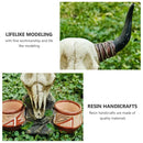 Bull Head Reptile Water Bowl Resin Reptile Dish Decor