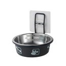 Stainless Steel Pet Bowl Hanging Cat Food Water Bowl Durable for Dogs and Cats - Black-14cm