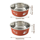 Stainless Steel Pet Bowl Hanging Cat Food Water Bowl Durable for Dogs and Cats - Black-14cm