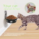 Stainless Steel Pet Bowl Hanging Cat Food Water Bowl Durable for Dogs and Cats - Black-14cm