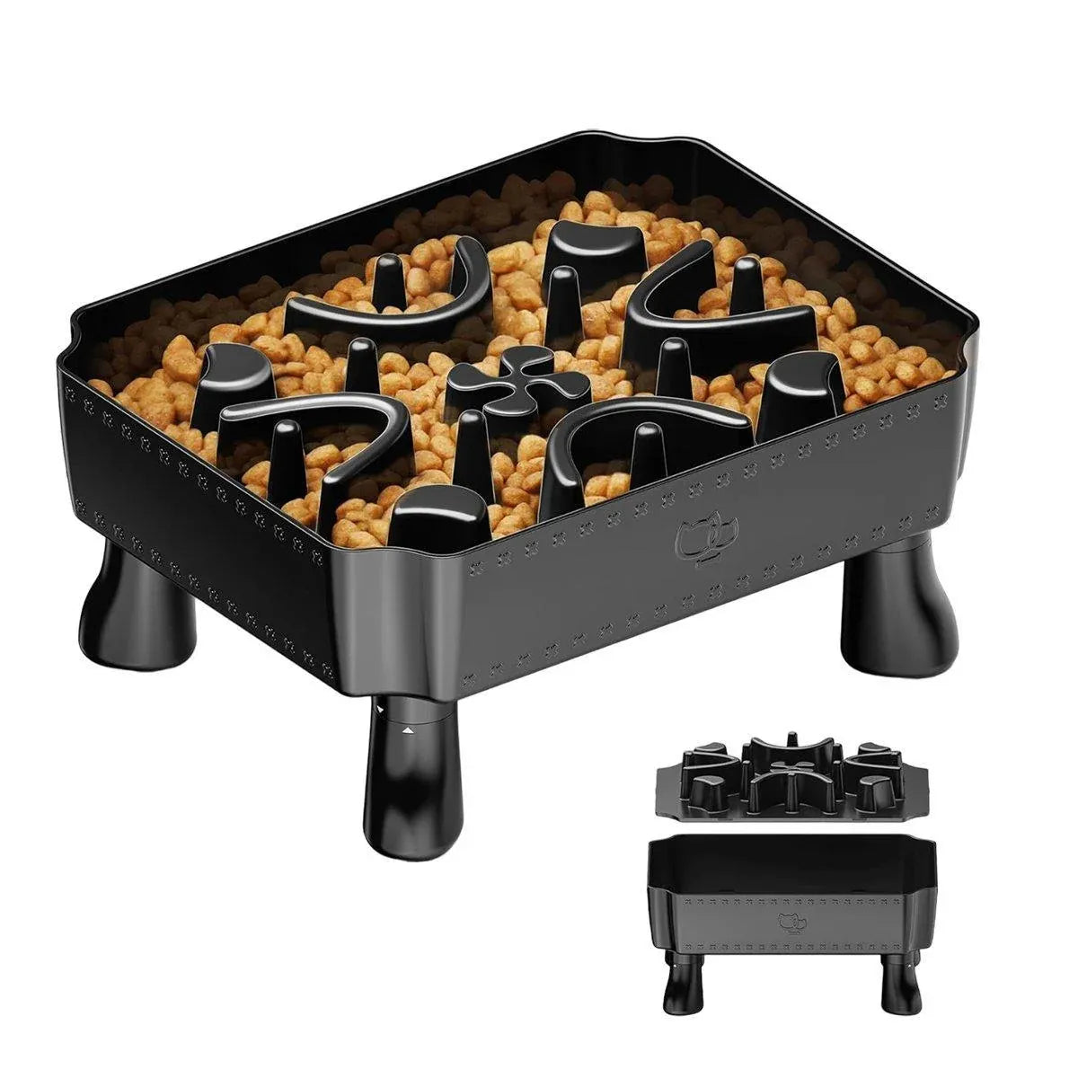 Pet Slow Feeder Bowl Removable Large Capacity Dog Cat Feeding Bowl Anti Slip