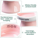 Tall Raised Ceramic Pet Bowl for Cats and Small Dogs in Blue or Pink - Blue