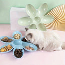 Multi Cat Feeding Bowl Petal Design Kitten Milk Bowl Puppy Dog Food Water Dish - Pink