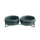 Ceramic Pet Bowl Cat Food Bowl Dog Bowl Drinking Bowl Pet Water Food Dish - Green