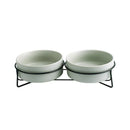 Ceramic Pet Bowl Cat Food Bowl Dog Bowl Drinking Bowl Pet Water Food Dish - Grey