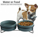 Ceramic Pet Bowl Cat Food Bowl Dog Bowl Drinking Bowl Pet Water Food Dish - Grey