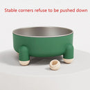 Anti-Tip Stainless Steel Dog Bowl Pet Basin for Dogs Cats Durable Feeding Dish - Pink