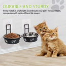 Stainless Steel Pet Bowl Hanging Cat Food Water Bowl Durable for Dogs and Cats - Red-14cm