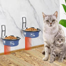 Stainless Steel Pet Bowl Hanging Cat Food Water Bowl Durable for Dogs and Cats - Red-14cm