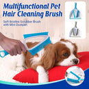 Multifunctional Pet Cleaning Hair Brush for Dogs Cats Removes Shedding Grooming - Blue