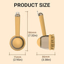 Pet Bath Brush Dog Massage Brush Press to Dispense Liquid Pet Grooming Tools - Yellow