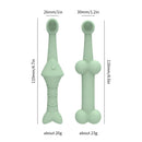 2PCS Pet Toothbrush Double for Dogs Cats Puppies Oral Hygiene Teeth Cleaning - Yellow