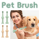 2PCS Pet Toothbrush Double for Dogs Cats Puppies Oral Hygiene Teeth Cleaning - Yellow