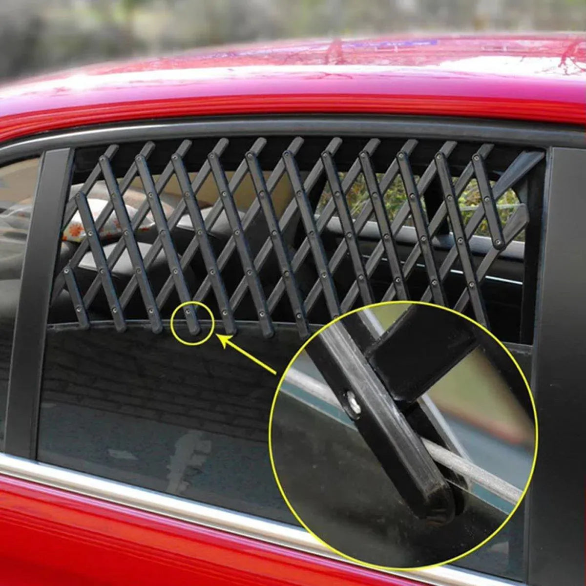 2pcs Retractable Car Window Guardrail for Dogs Cats Pet Barrier Fence - 24cmx17.5cm
