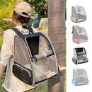 Large Foldable Breathable Portable Cat Dog Bag Outdoor Shoulder Pet Backpack - Blue