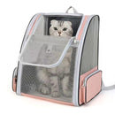 Large Foldable Breathable Portable Cat Dog Bag Outdoor Shoulder Pet Backpack - Blue