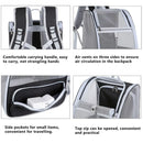 Large Foldable Breathable Portable Cat Dog Bag Outdoor Shoulder Pet Backpack - Pink