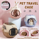 Dog and Cat Carrier Large Space Removable Sunroof Air Carrier for Pet Travel - Brown