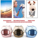 Dog and Cat Carrier Large Space Removable Sunroof Air Carrier for Pet Travel - Brown
