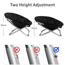 Folding Pet Bed Chair Portable Round Dog Bed Cat Bed Cushion for Pets Indoor Use - Coffee