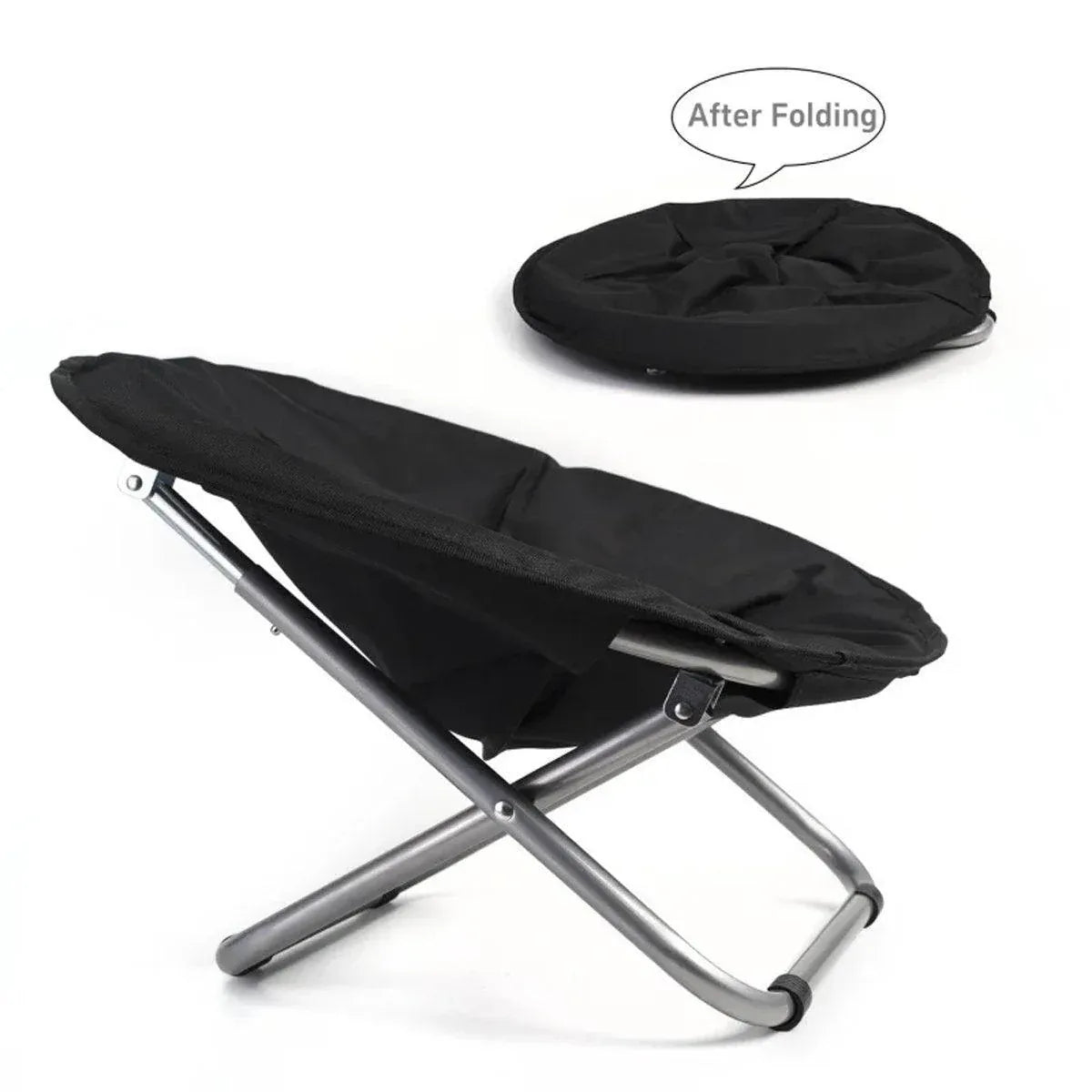 Folding Pet Bed Chair Portable Round Dog Bed Cat Bed Cushion for Pets Indoor Use - Coffee