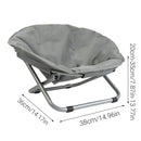 Folding Pet Bed Chair Portable Round Dog Bed Cat Bed Cushion for Pets Indoor Use - Grey