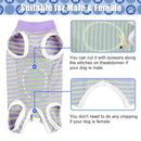 Striped Dog Clothes Belly Protector Vest Tummy Wrap Shirt for Small Dogs Puppies - Grey-XXL