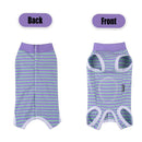 Striped Dog Clothes Belly Protector Vest Tummy Wrap Shirt for Small Dogs Puppies - Grey-XXL