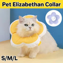 Elizabethan Cat Recovery Collar Anti Licking Pet Cone Protective Neck Ring - Purple-L