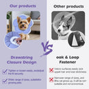 Elizabethan Cat Recovery Collar Anti Licking Pet Cone Protective Neck Ring - Purple-L