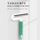T Type Pet Grooming Rake Comb Stainless Steel for Dogs Cats Hair Length Control - Grey