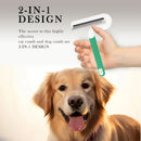 T Type Pet Grooming Rake Comb Stainless Steel for Dogs Cats Hair Length Control - Grey