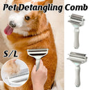 Pet Grooming Brush Hair Removal Anti Tangle Cat Dog Home Detangling Comb Pets - L
