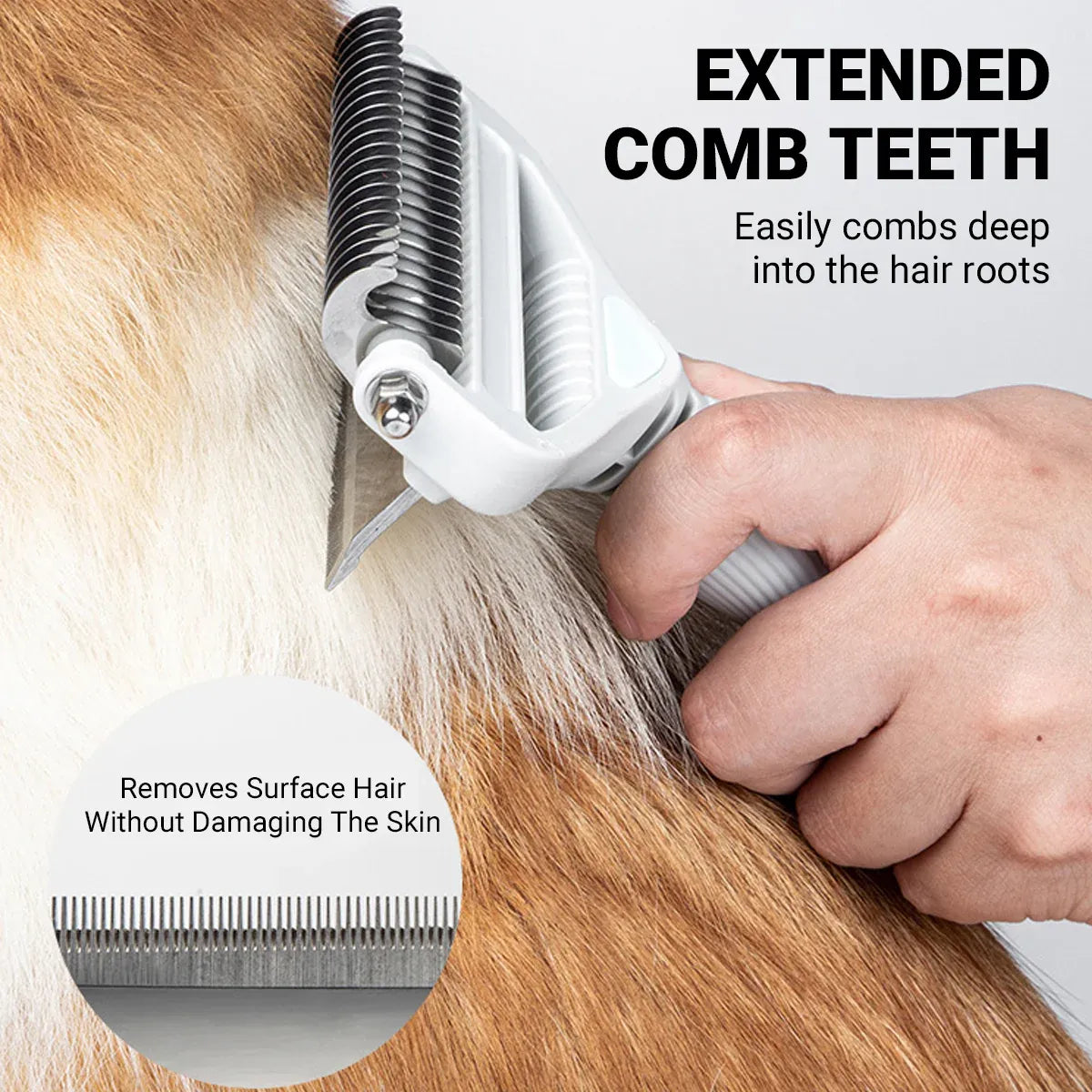 Pet Grooming Brush Hair Removal Anti Tangle Cat Dog Home Detangling Comb Pets - S