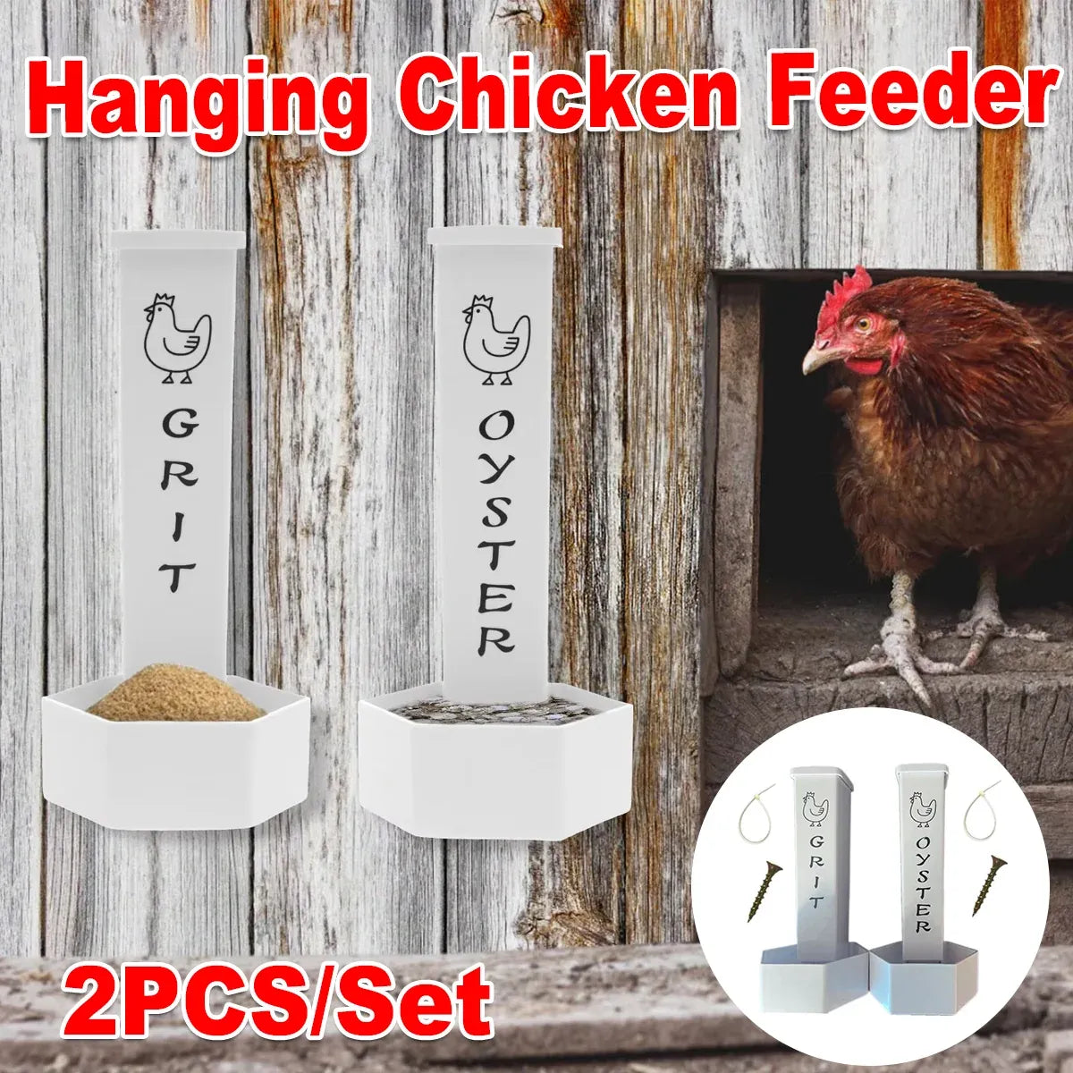 Hanging Chicken Feeder Automatic Refill Chicken Feeder for Hens Poultry Farm